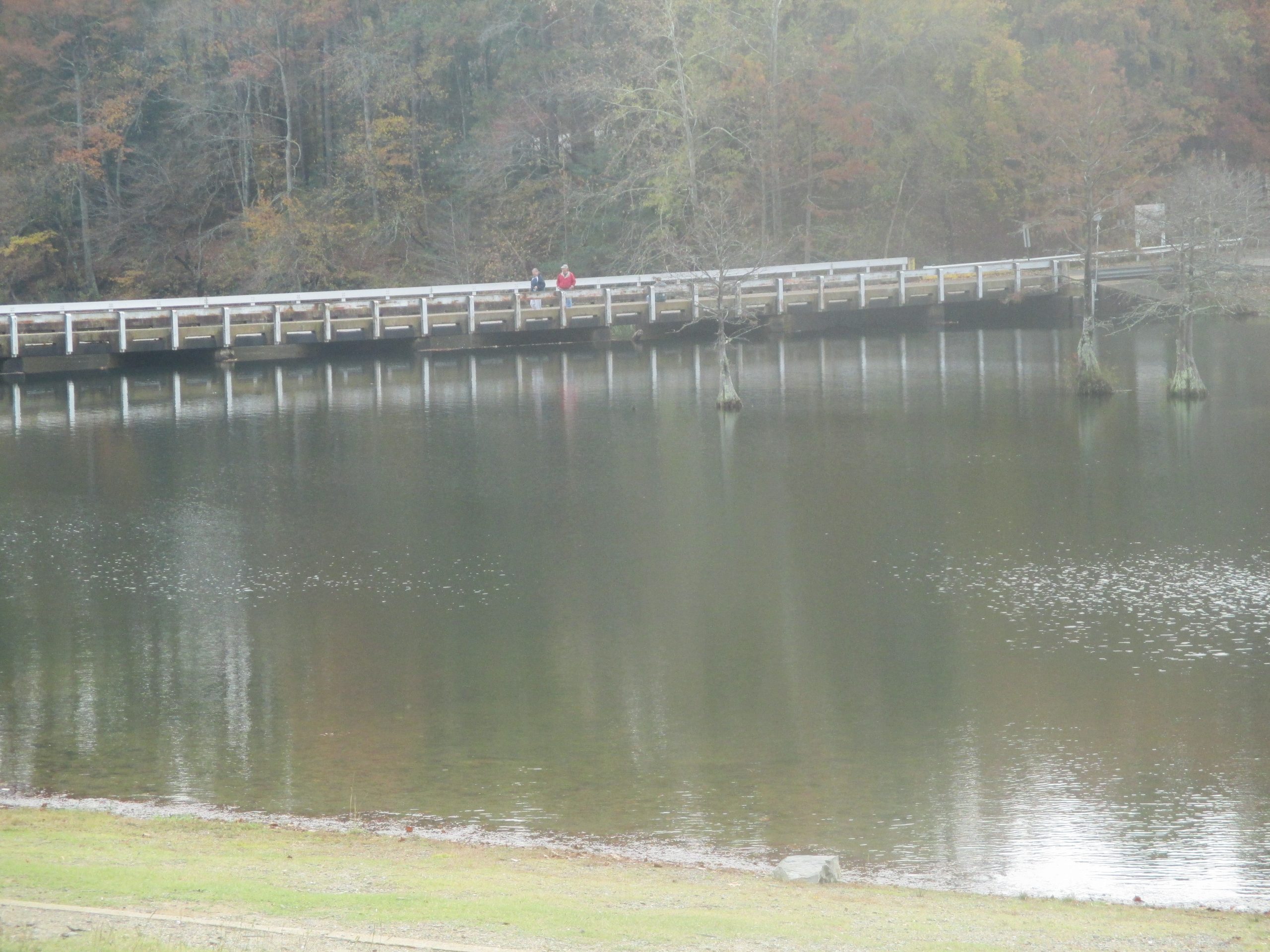 Bridge across Broken Bow Lake in Beavers Bend Resort Park, near Broken Bow cabins for couples area