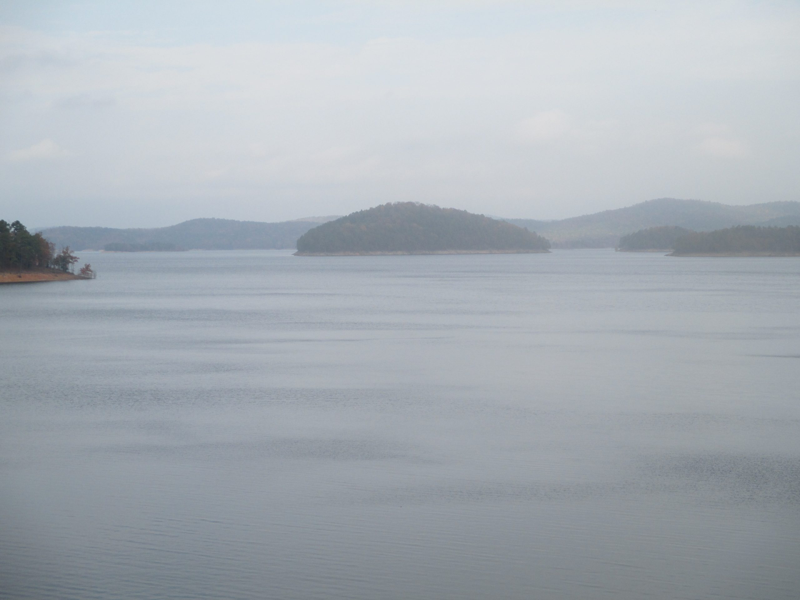 Broken Bow Lake vista showing the waterfront setting for broken bow cabins waterfront in McCurtain County Oklahoma